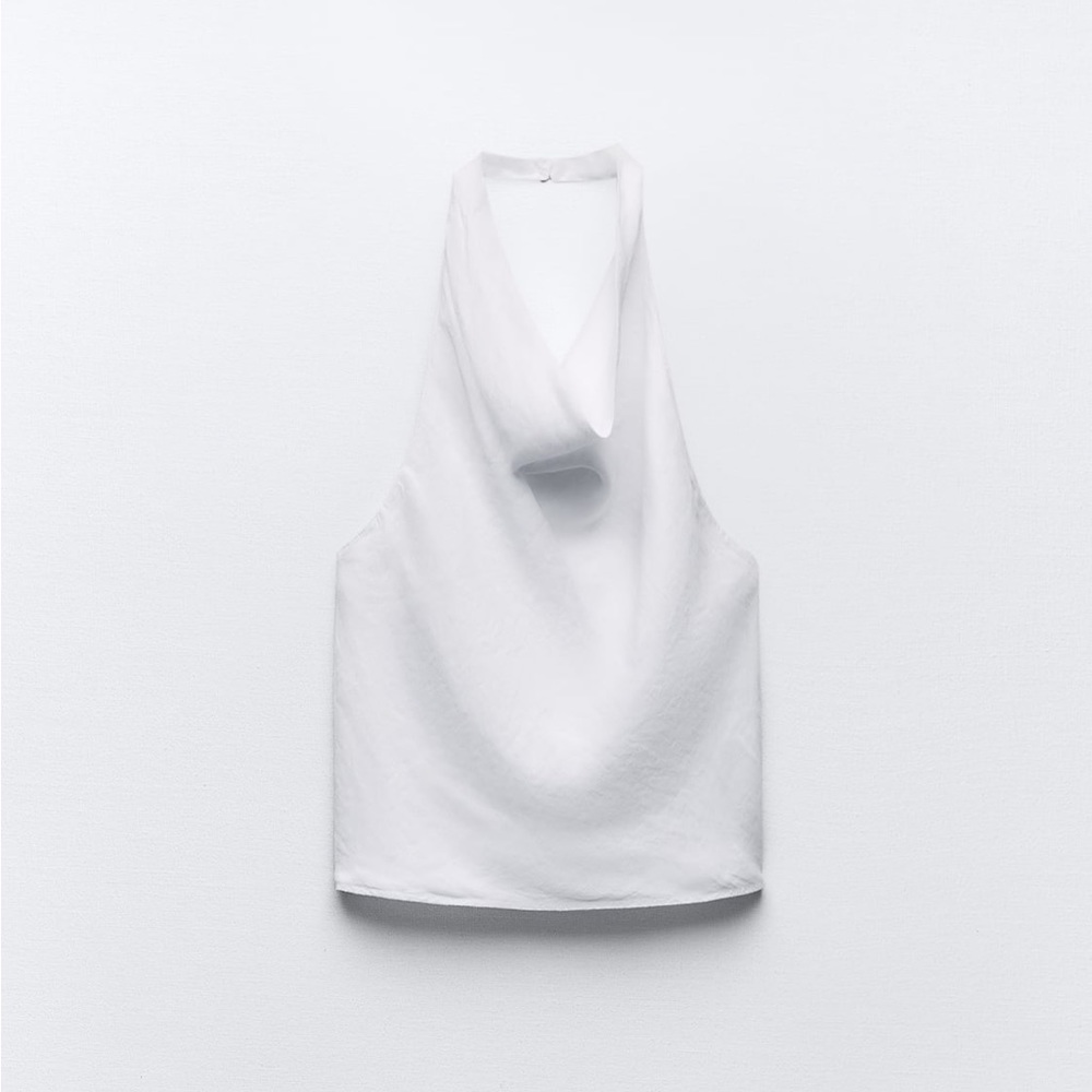 ZARA Linen halter top